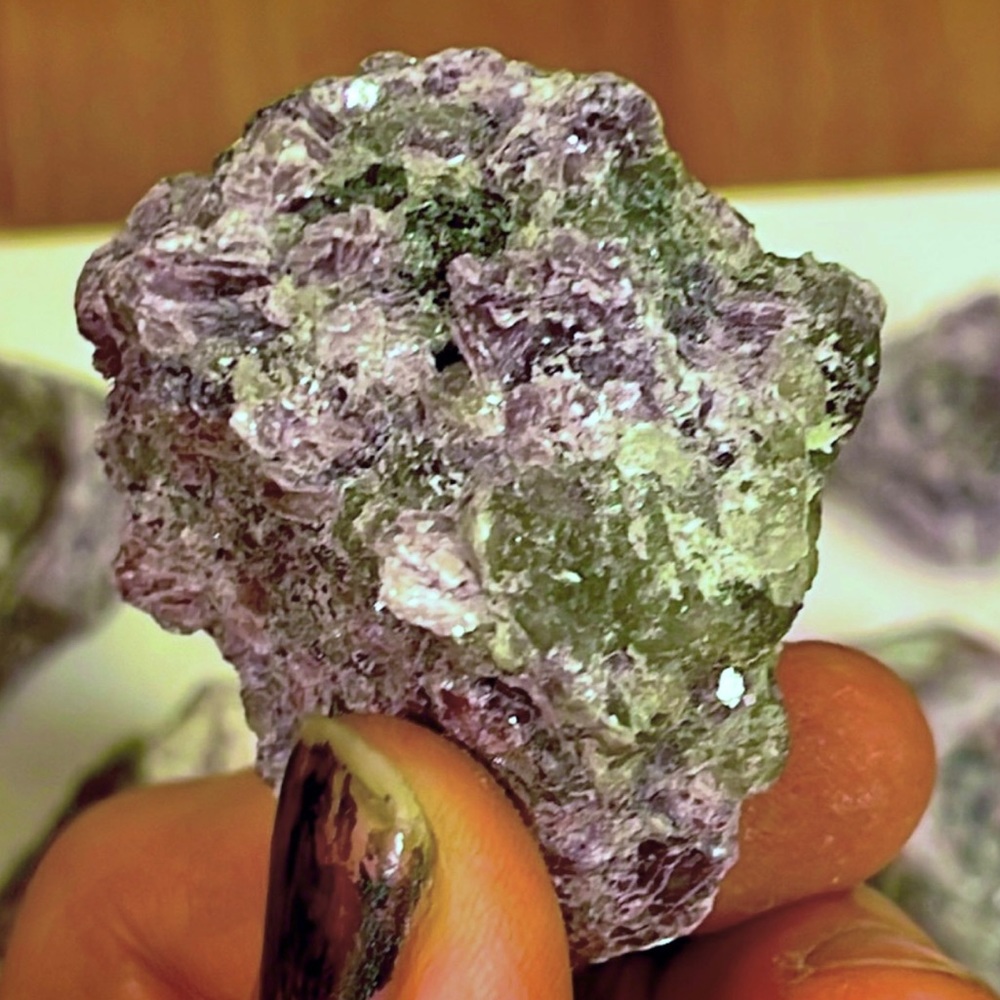 2 Purple Mica Petal Clusters w/ Surprise Gems in every piece!!
